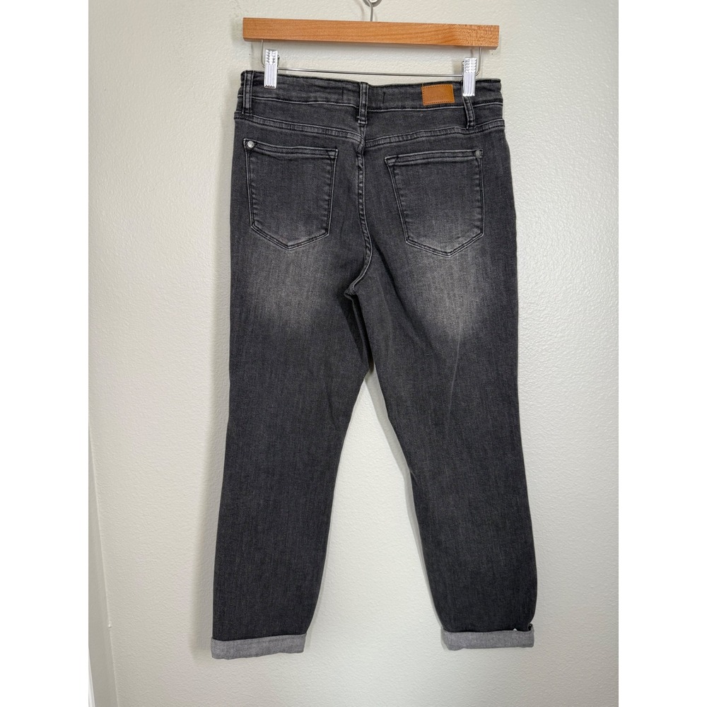 Judy Blue Boyfriend Jeans Size 7/28 Gray Wash Denim Cuffed Ankle Casual JB88130 - Picture 8 of 14